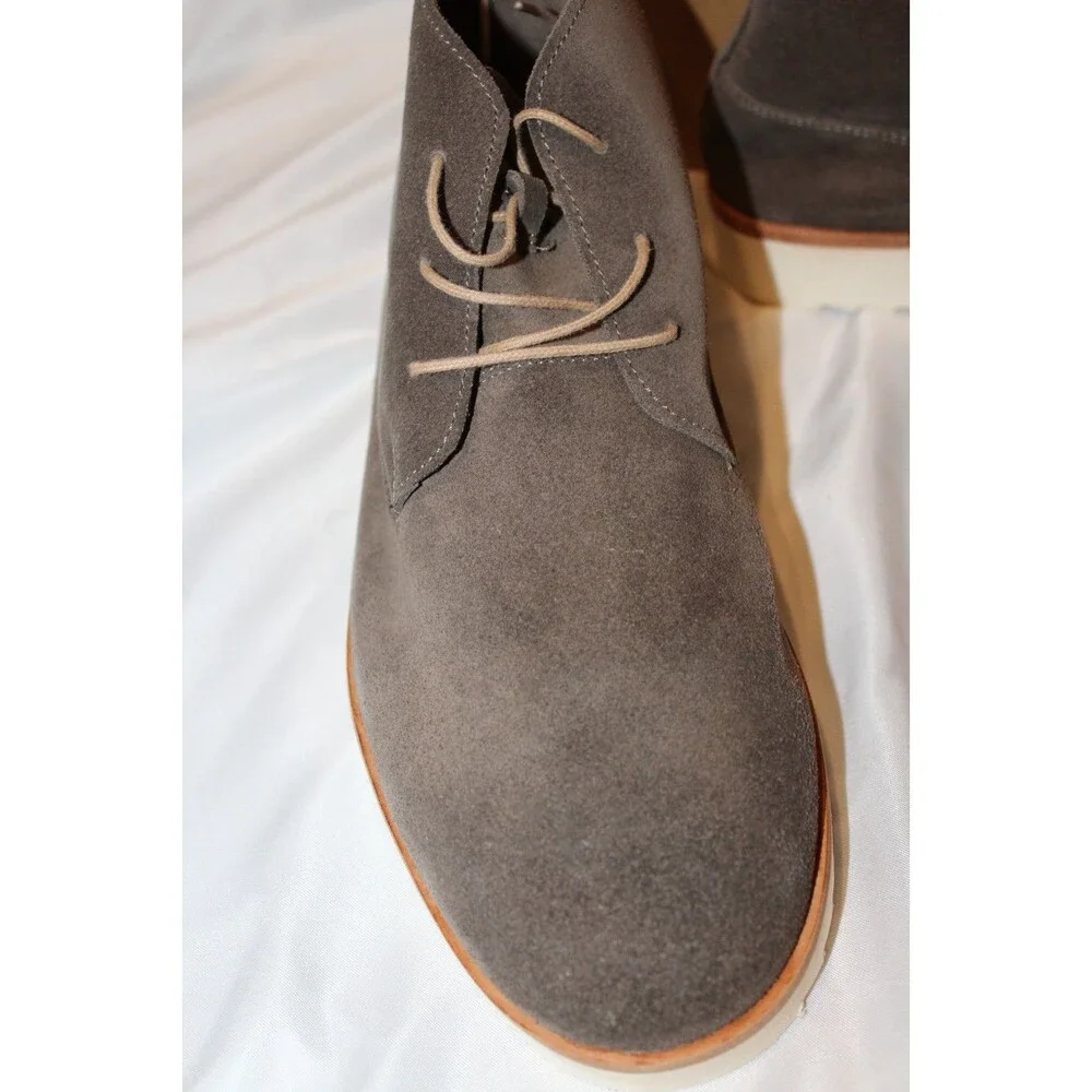 NISOLO MEN'S TRAVEL CHUKKA SUEDE‎ LIGHTWEIGHT DRESS SHOES GRAY SZ 8 NIB